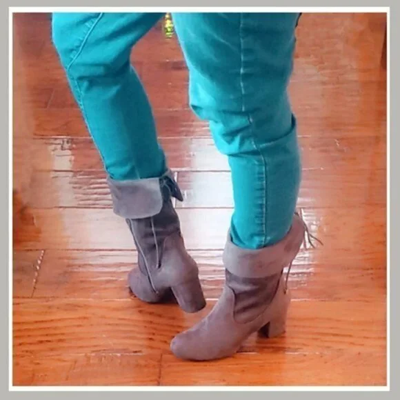 Taupe & Brown Ankle Boots – Size 7 🍂 - Picture 4 of 10